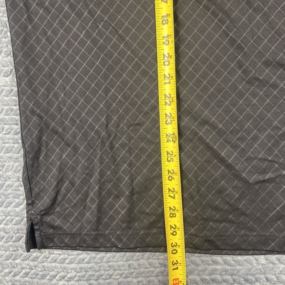 Greg Norman Tasso Ella Polo Mens XXL PlayDry Windowpane Black Check Pocket Shirt - Picture 7 of 9